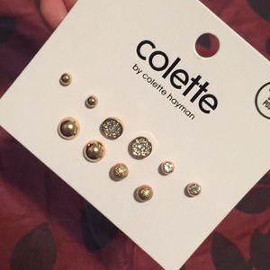5 pair of Colette gold earrings